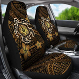 Hawaii Mix Polynesian Turtle Plumeria Car Seat Covers - Brown - 091114 - YourCarButBetter