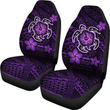 Hawaii Mix Polynesian Turtle Plumeria Car Seat Covers - Purple - 091114 - YourCarButBetter