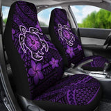 Hawaii Mix Polynesian Turtle Plumeria Car Seat Covers - Purple - 091114 - YourCarButBetter