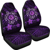 Hawaii Mix Polynesian Turtle Plumeria Car Seat Covers - Purple - 091114 - YourCarButBetter