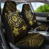 Hawaii Mix Polynesian Turtle Plumeria Car Seat Covers - Yellow - 091114 - YourCarButBetter