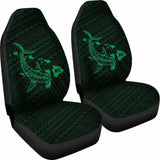 Hawaii Shark Green Polynesian Car Seat Covers - 1 102802 - YourCarButBetter