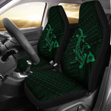 Hawaii Shark Green Polynesian Car Seat Covers - 1 102802 - YourCarButBetter