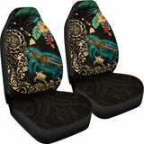 Hawaii Tiki Polynesian Car Seat Cover - Turtle Mix Hibiscus Gold Awesome 091114 - YourCarButBetter