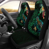 Hawaii Tiki Polynesian Car Seat Cover - Turtle Mix Hibiscus Green Awesome 091114 - YourCarButBetter