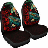 Hawaii Tiki Polynesian Car Seat Cover - Turtle Mix Hibiscus Red Awesome 091114 - YourCarButBetter