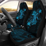 Hawaii Turtle Flower Polynesian Car Seat Covers - Turquoise - New Awesome 091114 - YourCarButBetter