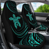Hawaii Turtle Hibiscus Car Seat Covers - Turquoise - Best Look - 091114 - YourCarButBetter