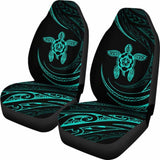 Hawaii Turtle Hibiscus Car Seat Covers - Turquoise - Best Look - 091114 - YourCarButBetter