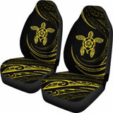 Hawaii Turtle Hibiscus Car Seat Covers - Yellow - Best Look - 091114 - YourCarButBetter