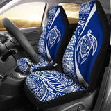 Hawaii Turtle Map Polynesian Car Seat Covers - White And Blue - Best Look - New 091114 - YourCarButBetter
