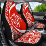 Hawaii Turtle Map Polynesian Car Seat Covers - White And Red - Best Look - New 091114 - YourCarButBetter