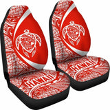 Hawaii Turtle Map Polynesian Car Seat Covers - White And Red - Best Look - New 091114 - YourCarButBetter