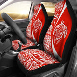 Hawaii Turtle Map Polynesian Car Seat Covers - White And Red - Best Look - New 091114 - YourCarButBetter