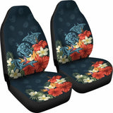 Hawaii Turtle Shark Manta Ray Hibiscus Plumeria Car Set Cover - New - Awesome 091114 - YourCarButBetter