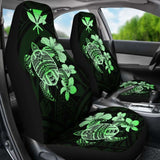 Hawaiian Kanaka Hibiscus Plumeria Mix Polynesian Turtle Car Seat Covers Green New Awesome 091114 - YourCarButBetter