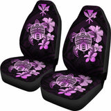 Hawaiian Kanaka Hibiscus Plumeria Mix Polynesian Turtle Car Seat Covers Pink New Awesome 091114 - YourCarButBetter