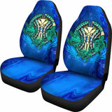 Hawaiian Kanaka Maoli Car Seat Covers Polynesian Turtle Swirls Blue Awesome 091114 - YourCarButBetter