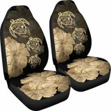Hawaiian Map Turtle Hibiscus Gold Vintage Polynesian Car Seat Covers - New 091114 - YourCarButBetter