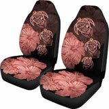 Hawaiian Map Turtle Hibiscus Peach Vintage Polynesian Car Seat Covers - New 091114 - YourCarButBetter