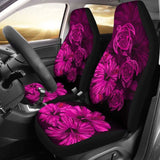 Hawaiian Map Turtle Hibiscus Pink Vintage Polynesian Car Seat Covers - New 091114 - YourCarButBetter