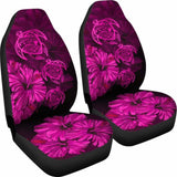Hawaiian Map Turtle Hibiscus Pink Vintage Polynesian Car Seat Covers - New 091114 - YourCarButBetter