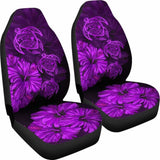 Hawaiian Map Turtle Hibiscus Purple Vintage Polynesian Car Seat Covers - New 091114 - YourCarButBetter