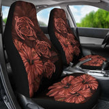 Hawaiian Map Turtle Hibiscus Red Vintage Polynesian Car Seat Covers - New 091114 - YourCarButBetter