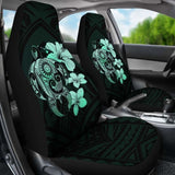 Hibiscus Plumeria Mix Polynesian Turquoise Turtle Car Seat Covers - New - Awesome 091114 - YourCarButBetter
