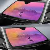 Horse Landscape Reflection Sunset 4K Car Sun Shade 172609 - YourCarButBetter