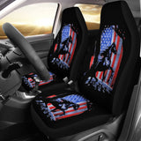 Horse Lovers Gift American Flag Car Seat Covers 210506 - YourCarButBetter