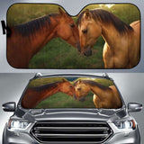 Horses Pair Couple 4K Car Sun Shade 172609 - YourCarButBetter