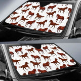 Horses Running Pattern Background Car Auto Sun Shades 172609 - YourCarButBetter
