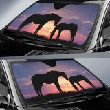 Horses Sunset Cgi Hd Car Sun Shade 172609 - YourCarButBetter