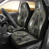 I Love Schnauzers Car Seat Covers (Sharkskin No Heart) 101819 - YourCarButBetter