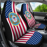 Iconic American Flag US Coast Guard Car Seat Covers 210701 - YourCarButBetter