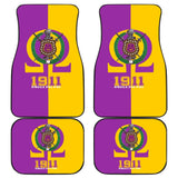 Iconic Omega Psi Phi Fraternity Car Floor Mats 210703 - YourCarButBetter