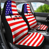 Iconic Subaru Mixed American Flag Printed Car Seat Covers 212803 - YourCarButBetter