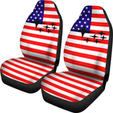 Iconic Subaru Mixed American Flag Printed Car Seat Covers 212803 - YourCarButBetter