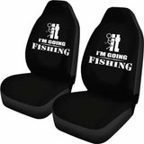 I’m Going Fishing Car Seat Covers 113208 - YourCarButBetter