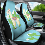 Into The Joy Of Llama And Cactus Car Seat Covers 212403 - YourCarButBetter
