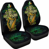 Ireland Celtic Car Seat Covers - Ireland Coat Of Arms With Celtic Cross - 160905 - YourCarButBetter