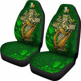 Ireland Celtic Car Seat Covers - Ireland Coat Of Arms With Shamrock Patterns - 154230 - YourCarButBetter