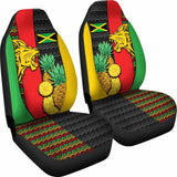 Jamaica Car Seat Covers - Jamaican Lion - Amazing 161012 - YourCarButBetter