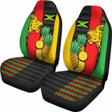 Jamaica Car Seat Covers - Jamaican Lion - Amazing 161012 - YourCarButBetter
