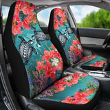 Kanaka Maoli (Hawaiian) Car Seat Covers - Polynesian Turtle Hibiscus And Seaweed Amazing 091114 - YourCarButBetter