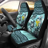 Kanaka Maoli (Hawaiian) Car Seat Covers - Polynesian Turtle Plumeria Blue Amazing 091114 - YourCarButBetter