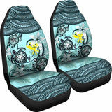 Kanaka Maoli (Hawaiian) Car Seat Covers - Polynesian Turtle Plumeria Blue Amazing 091114 - YourCarButBetter