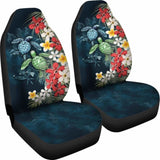 Kanaka Maoli (Hawaiian) Car Seat Covers - Sea Turtle Tropical Hibiscus And Plumeria Amazing 091114 - YourCarButBetter