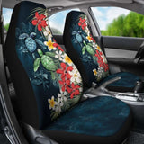 Kanaka Maoli (Hawaiian) Car Seat Covers - Sea Turtle Tropical Hibiscus And Plumeria Amazing 091114 - YourCarButBetter